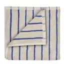 Arto handduk 100x50 cm beige/blå smalrandig