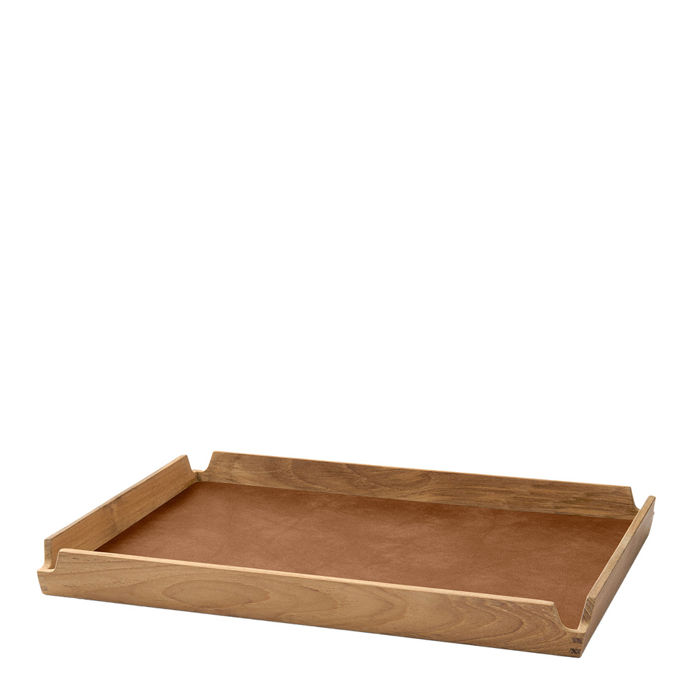 LIND DNA - Airy Leather Nupo Tarjotin medium 28x36 cm Nature