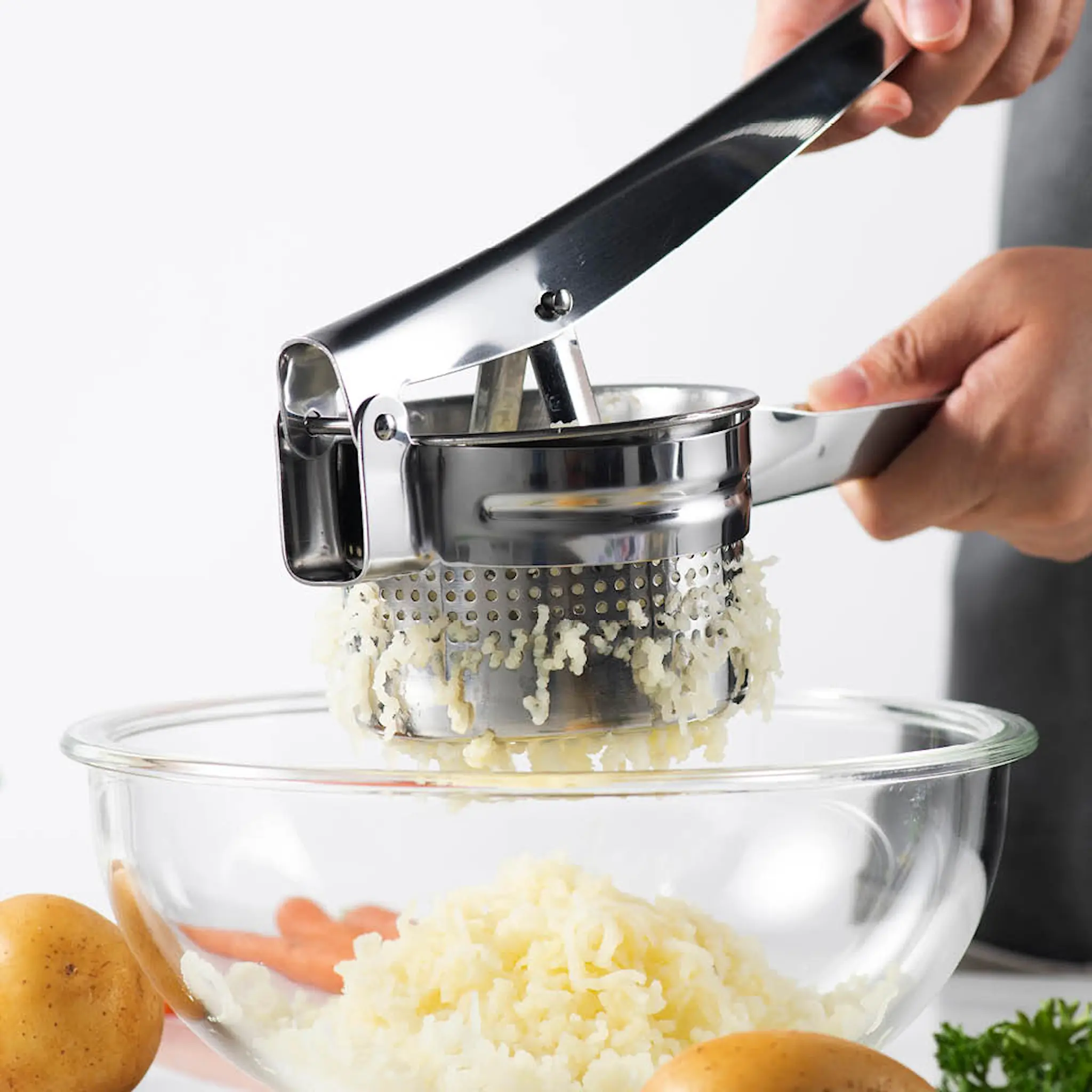Modern House Kitchen Things potetmoser 27 cm børstet stål