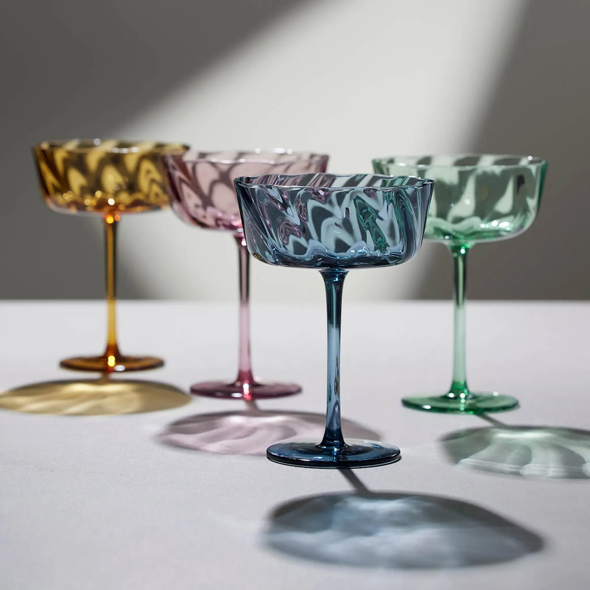 Lyngby Glas Vienna Samppanjalasi coupe 30 cl 4 kpl Vihreä