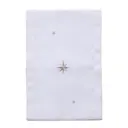 Bordslöpare 30x175 cm vit med borderade silverstjärnor