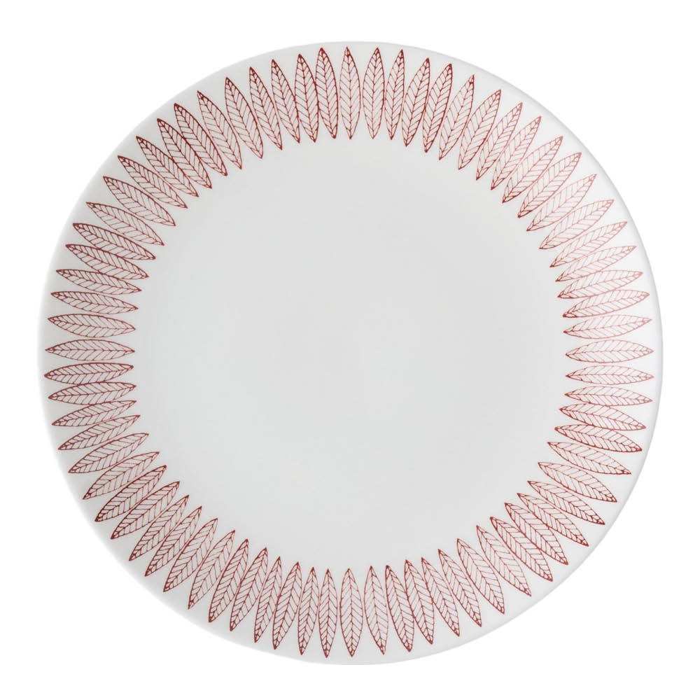 Gustafsberg Salix Rød tallerken 22 cm uten brem