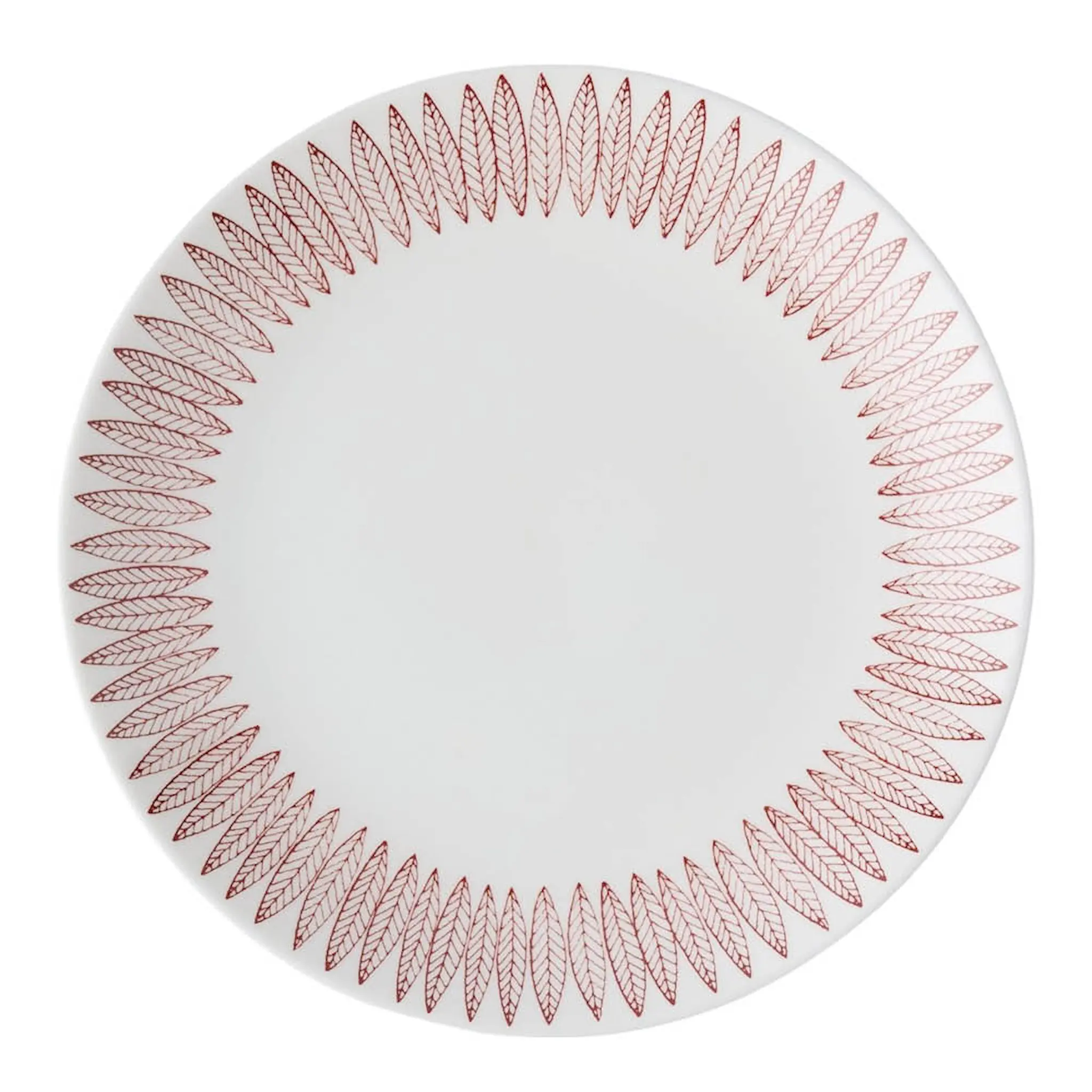 Gustafsberg Salix Rød tallerken 22 cm uten brem