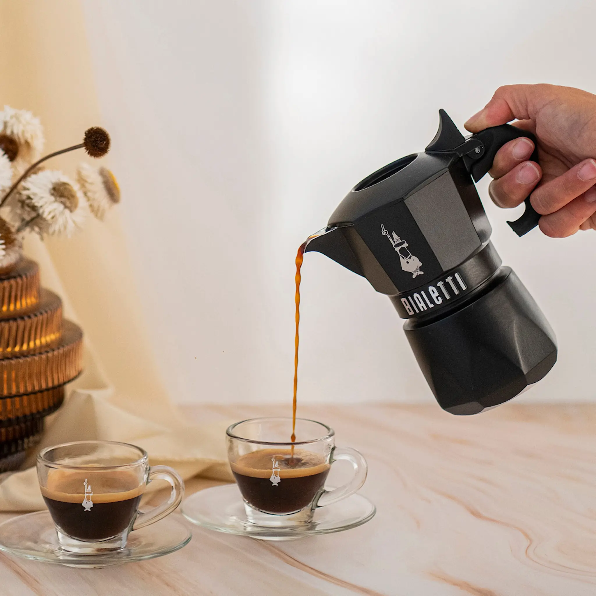 Bialetti Brikka Exclusive mokabryggare 2-koppar 10 cl stål