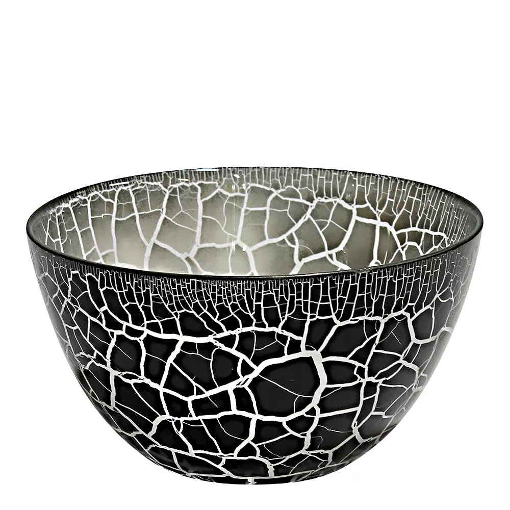 Croco skål 21 cm svart/sølv