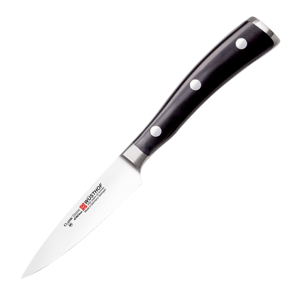 Wüsthof Classic Ikon skrellekniv 9 cm svart