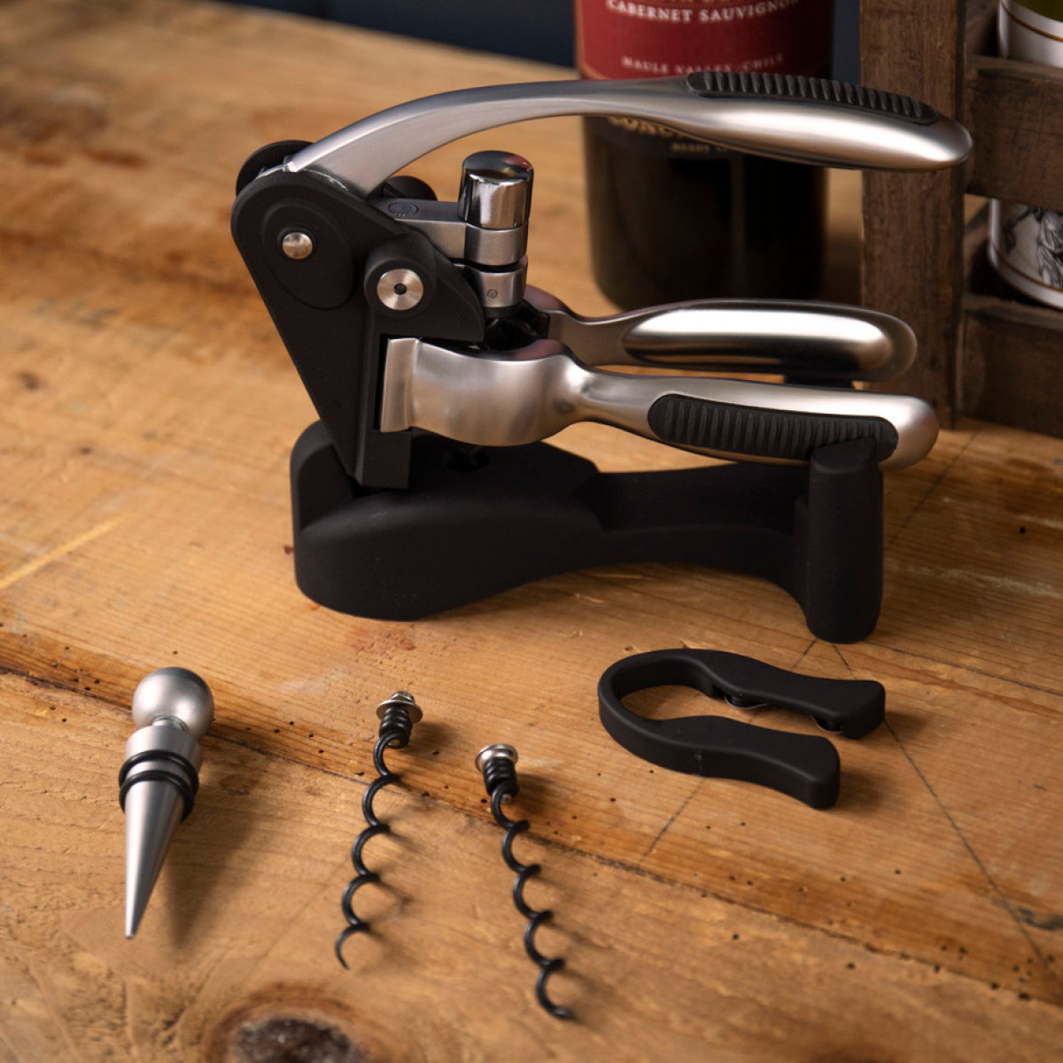 Barcraft Viinilahjasetti 4 osaa Musta