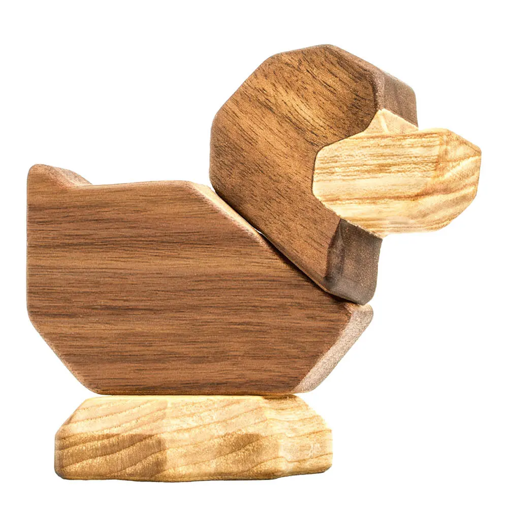 Puufiguuri Ankanpoikanen 8 cm Pähkinä/Saarni