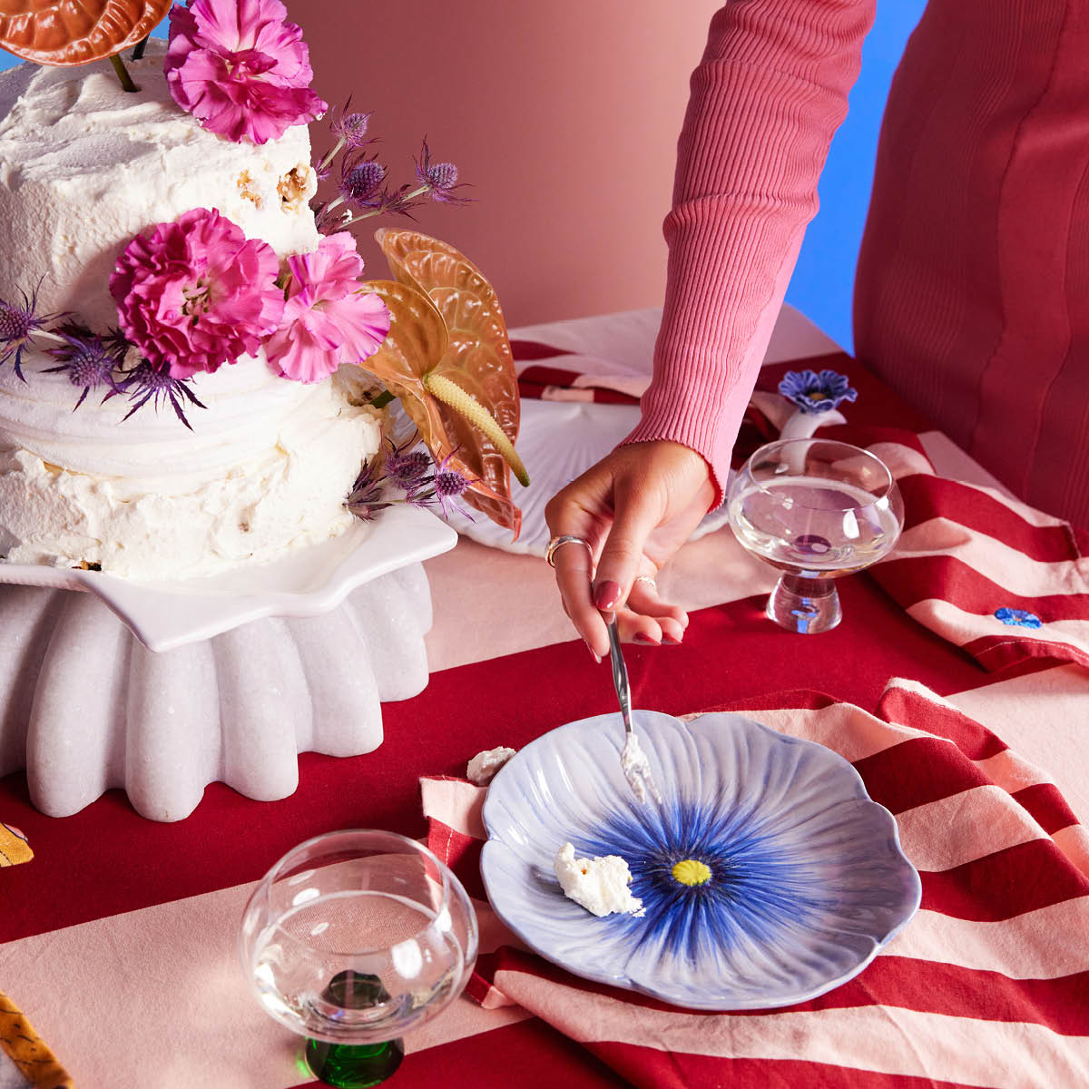 ByOn Poppy asjett 21 cm blå