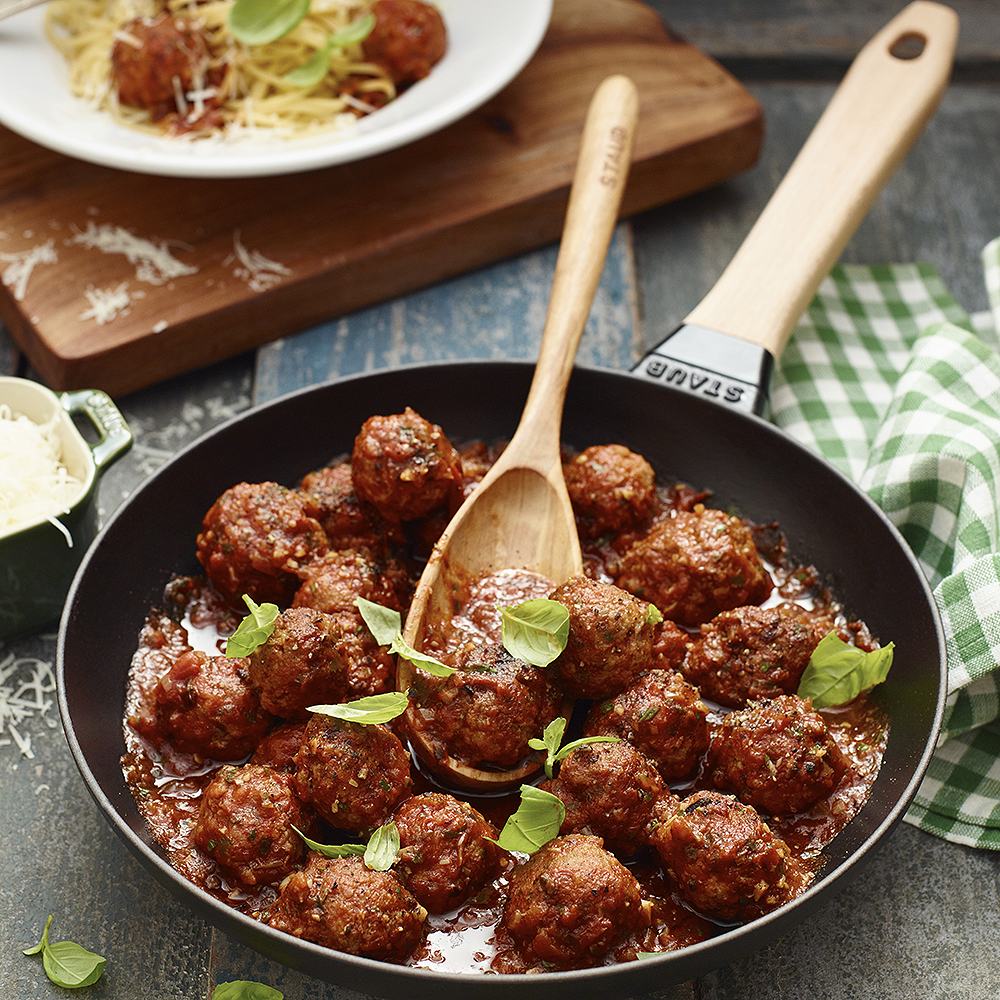 Staub Stekpanna 28 cm Trähandtag