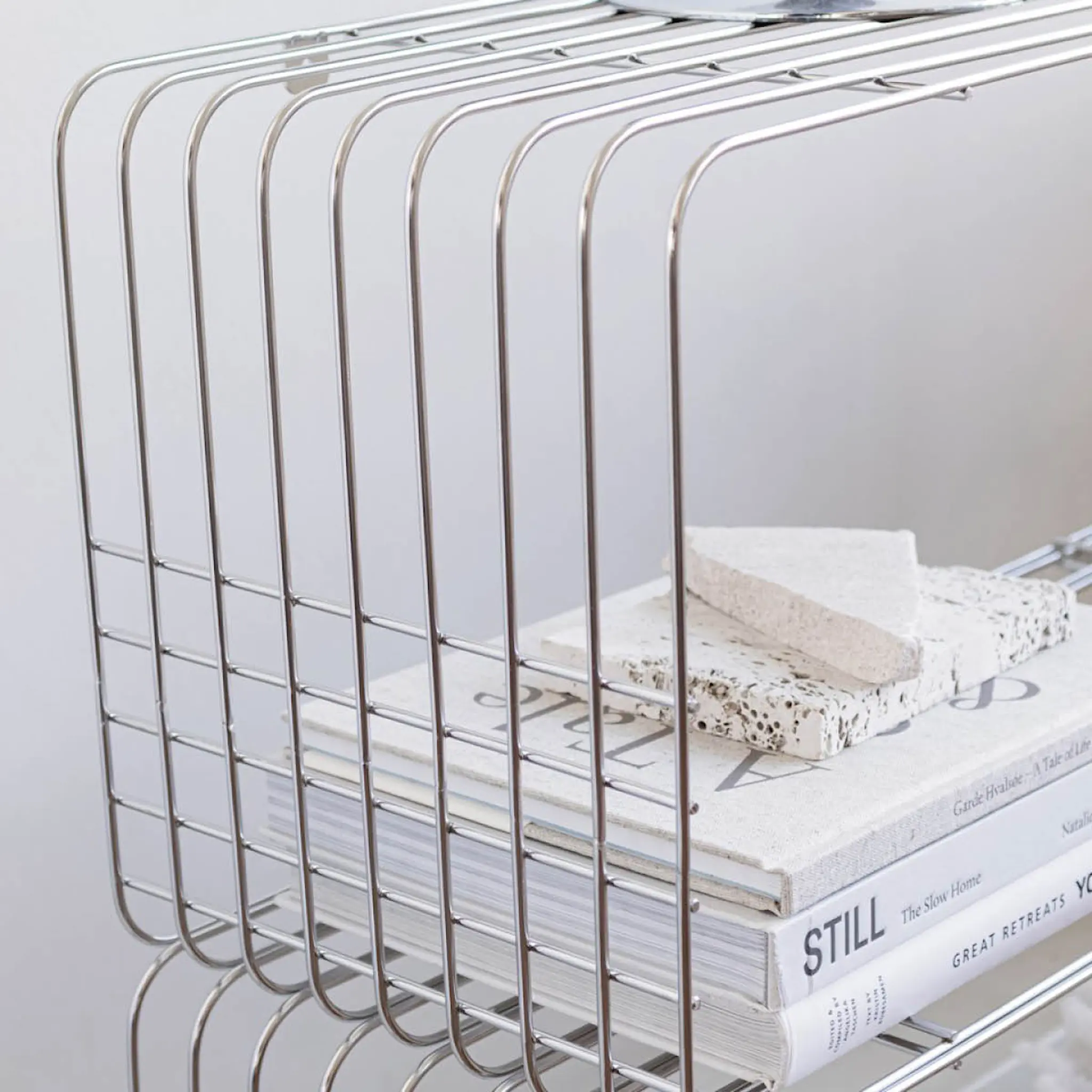 Mette Ditmer Wire knaggrekke 70,5x26x31 cm krom