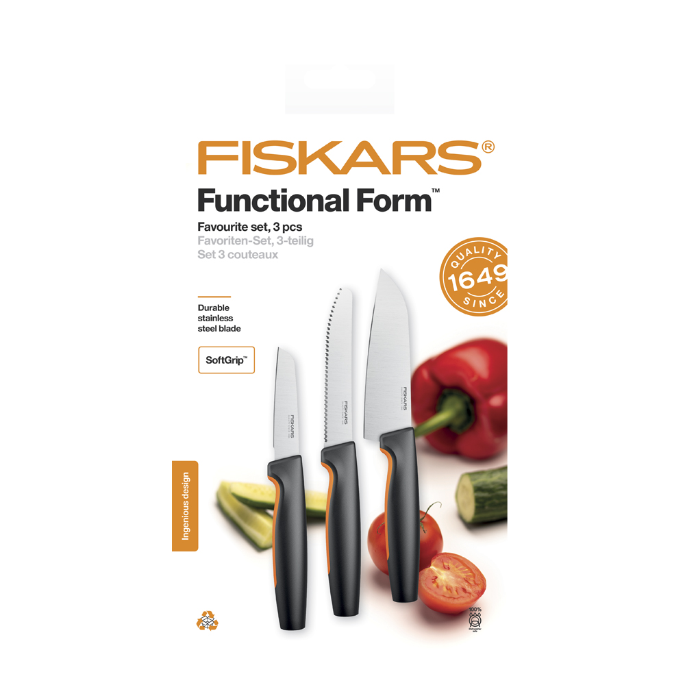 Fiskars Functional Form Favoritknivset 3 delar