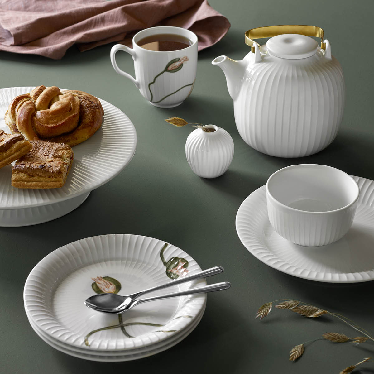 Kähler Hammershøi kakefat 30 cm hvit