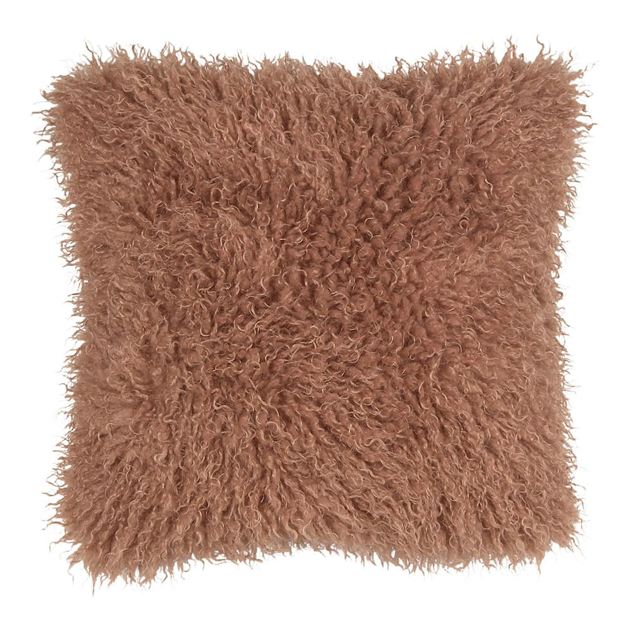 Fondaco Curly kuddfodral 48x48 cm terracotta