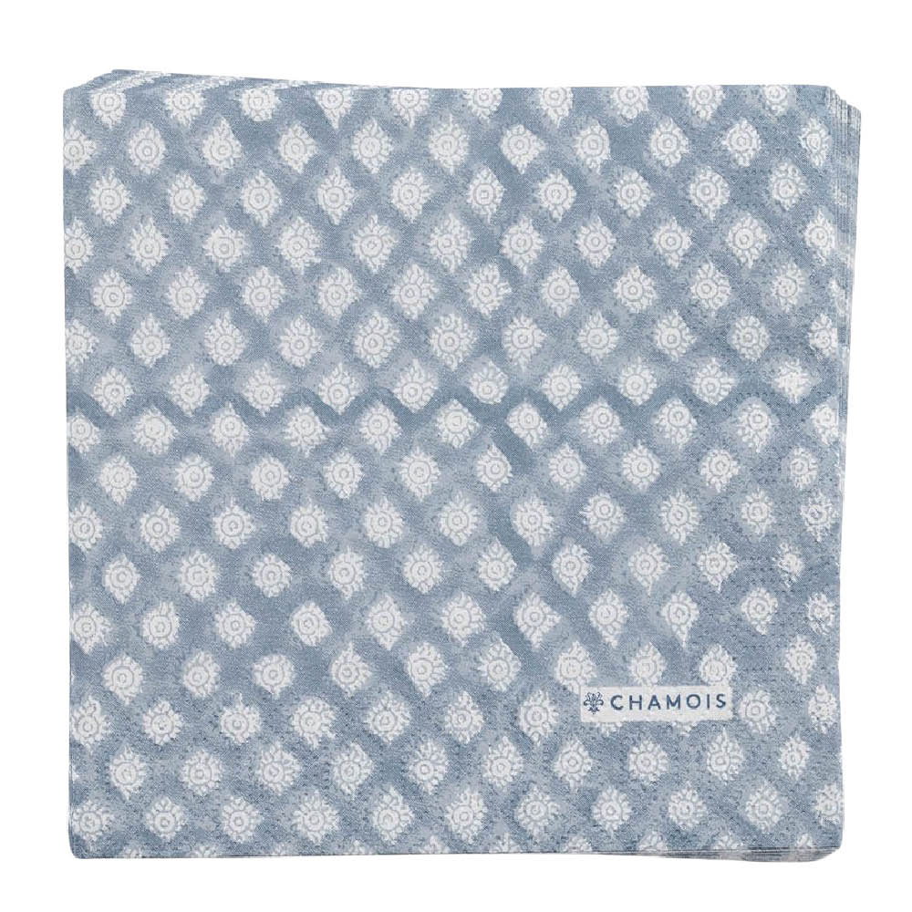 Chamois Medallion servett 33x33 cm 50-pack cashmere blue