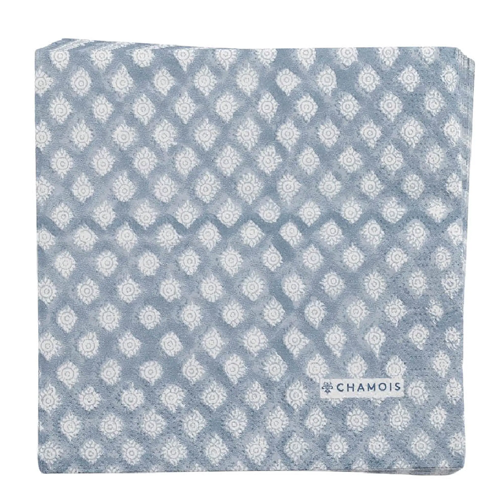 Chamois Medallion servett 33x33 cm 50-pack cashmere blue
