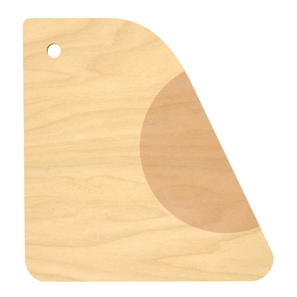 Muurla Fauna skärbräda/serveringsbricka Fågel 19x18 cm rosa