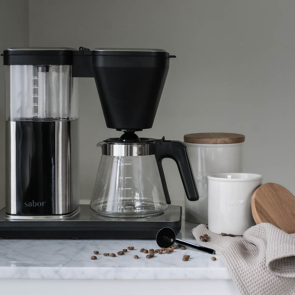 Sabor Ultimate kaffetrakter 1,25L svart/børstet