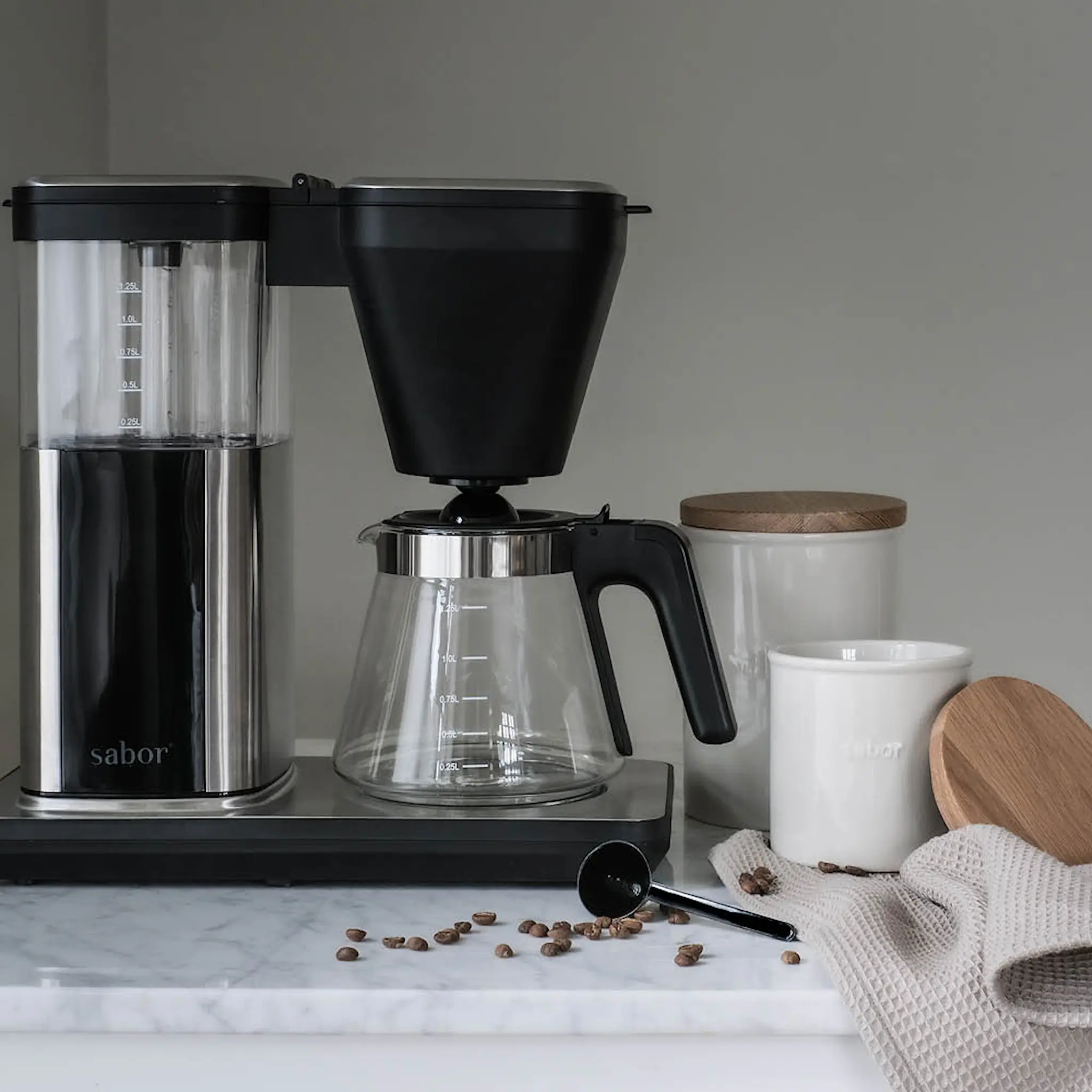 Sabor Ultimate kaffebryggare 1,25 L svart/borstad