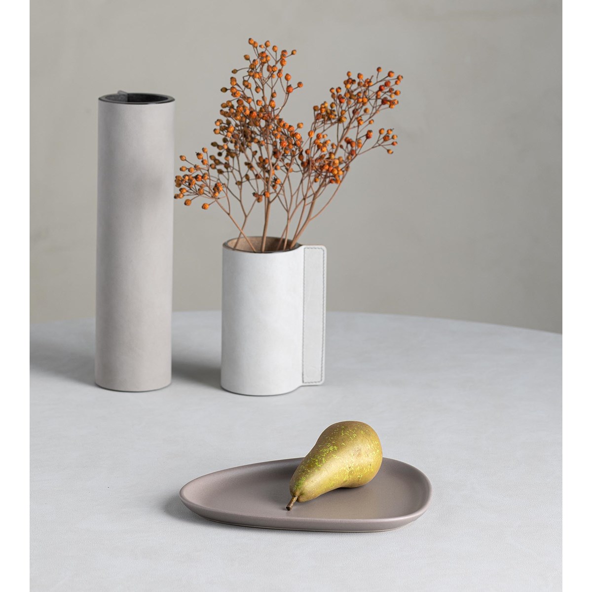 LIND DNA Curve Stoneware Lautanen 22x19 cm Harmaa