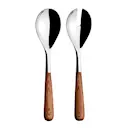 Piano serveringsbestick med trähandtag 2-pack
