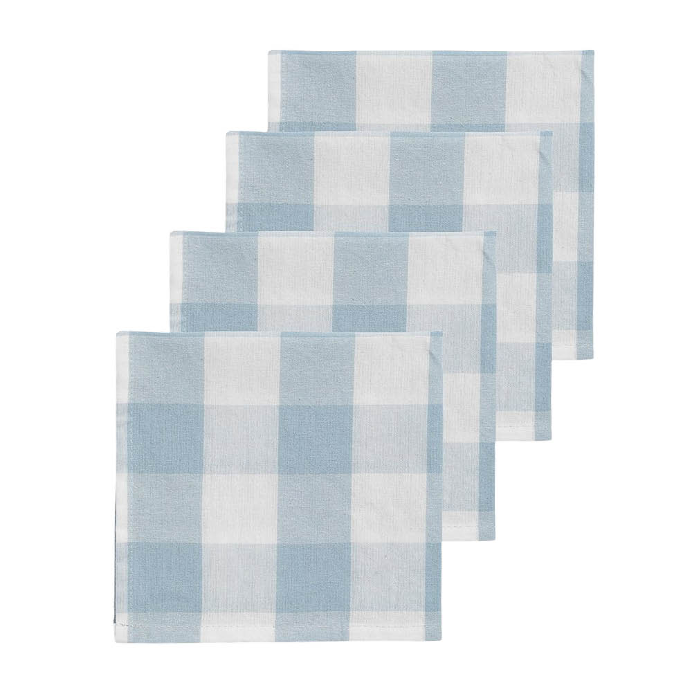 Midnatt Bluey tygservett 40x40 cm 4-pack ljusblå