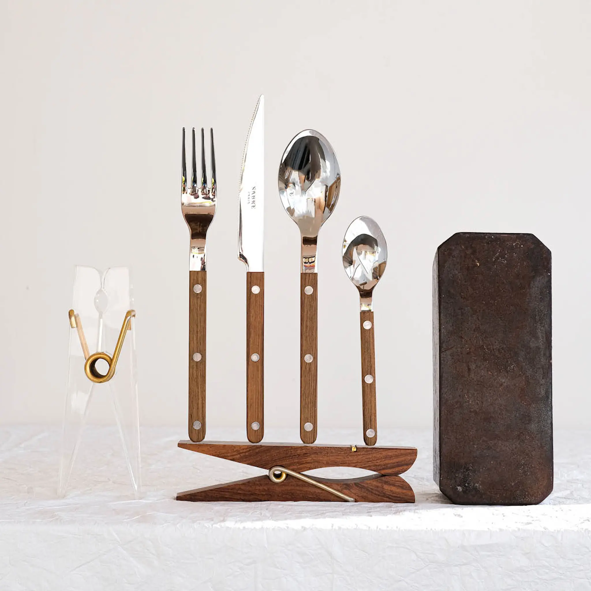 Sabre Bistrot ruokailuvälinesarja 4 kpl tiikki
