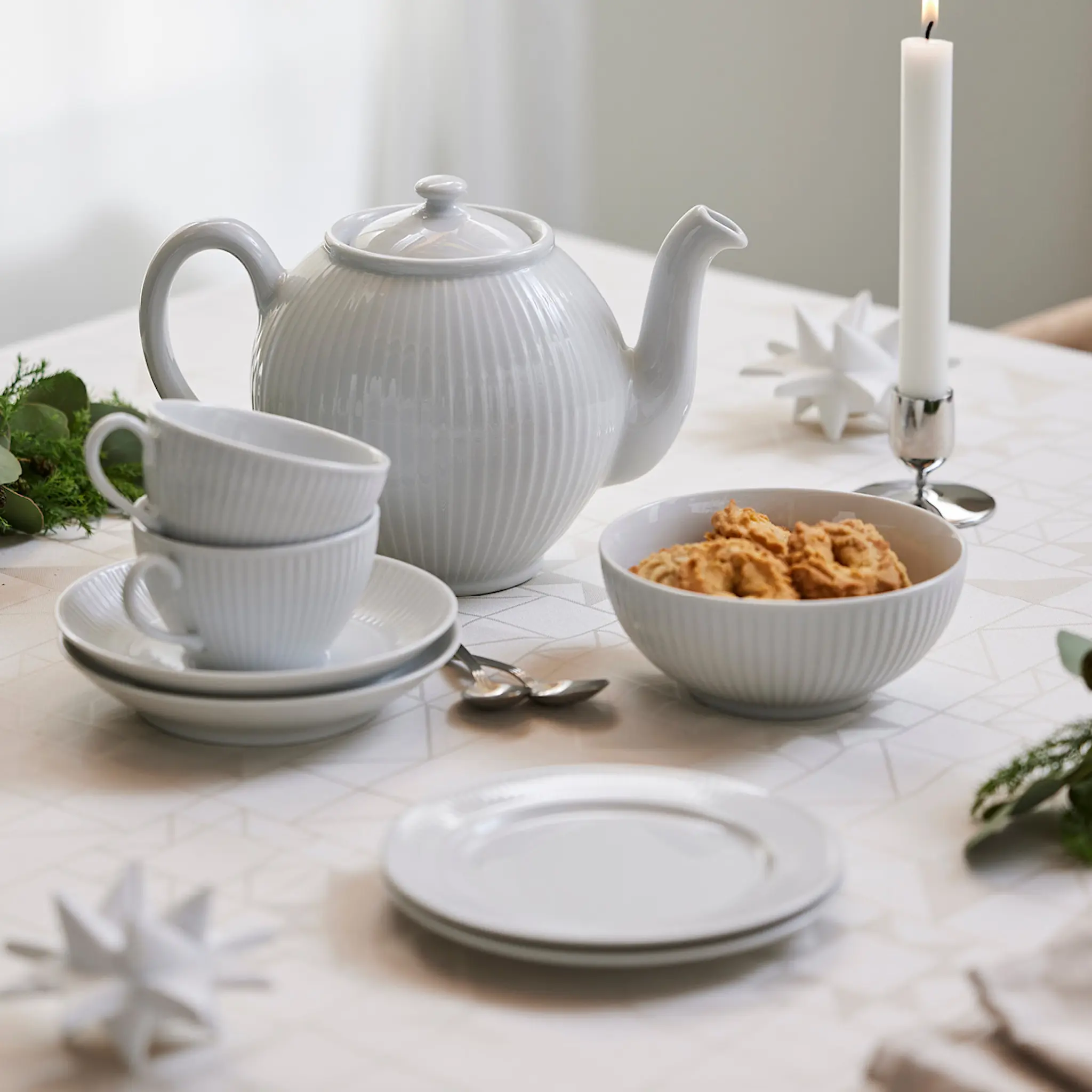 Pillivuyt Plissé tallerken flat 17 cm