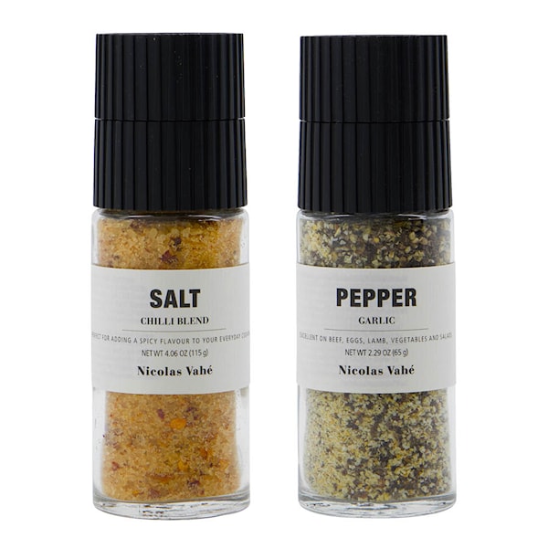 Presentask salt chili och peppar vitlök
