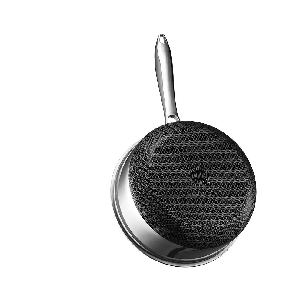 Hexclad Hybrid Kastrull med Lock 1 L Silver/Svart