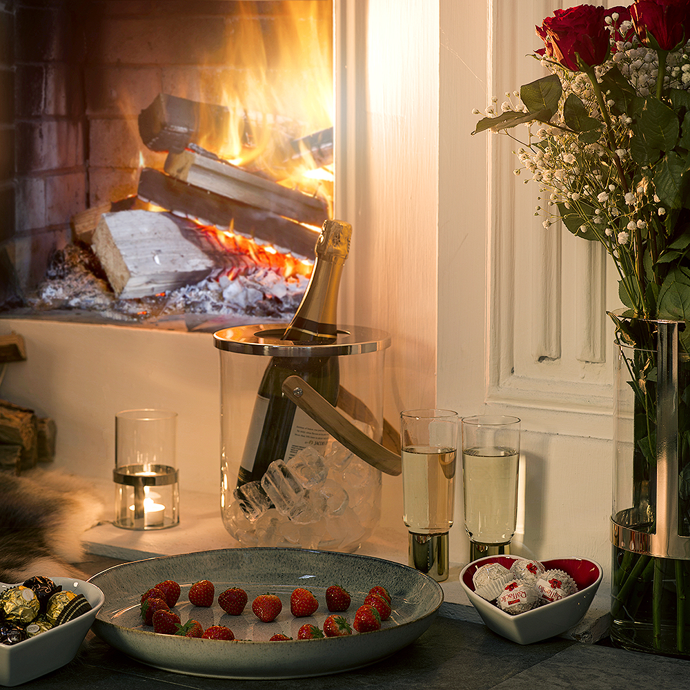 Sagaform Nature Lykta Glas/Metall 23x18,5 cm