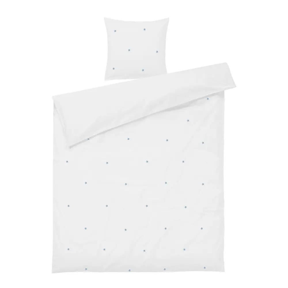 Daisy sengetøy 150x210 cm hvit/lys blå