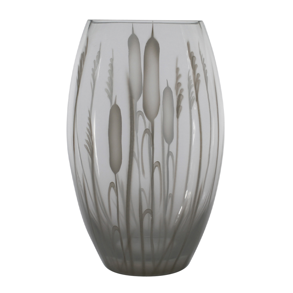 Nybro Crystal Kaveldun Vas 20x16 cm Klar/Vit