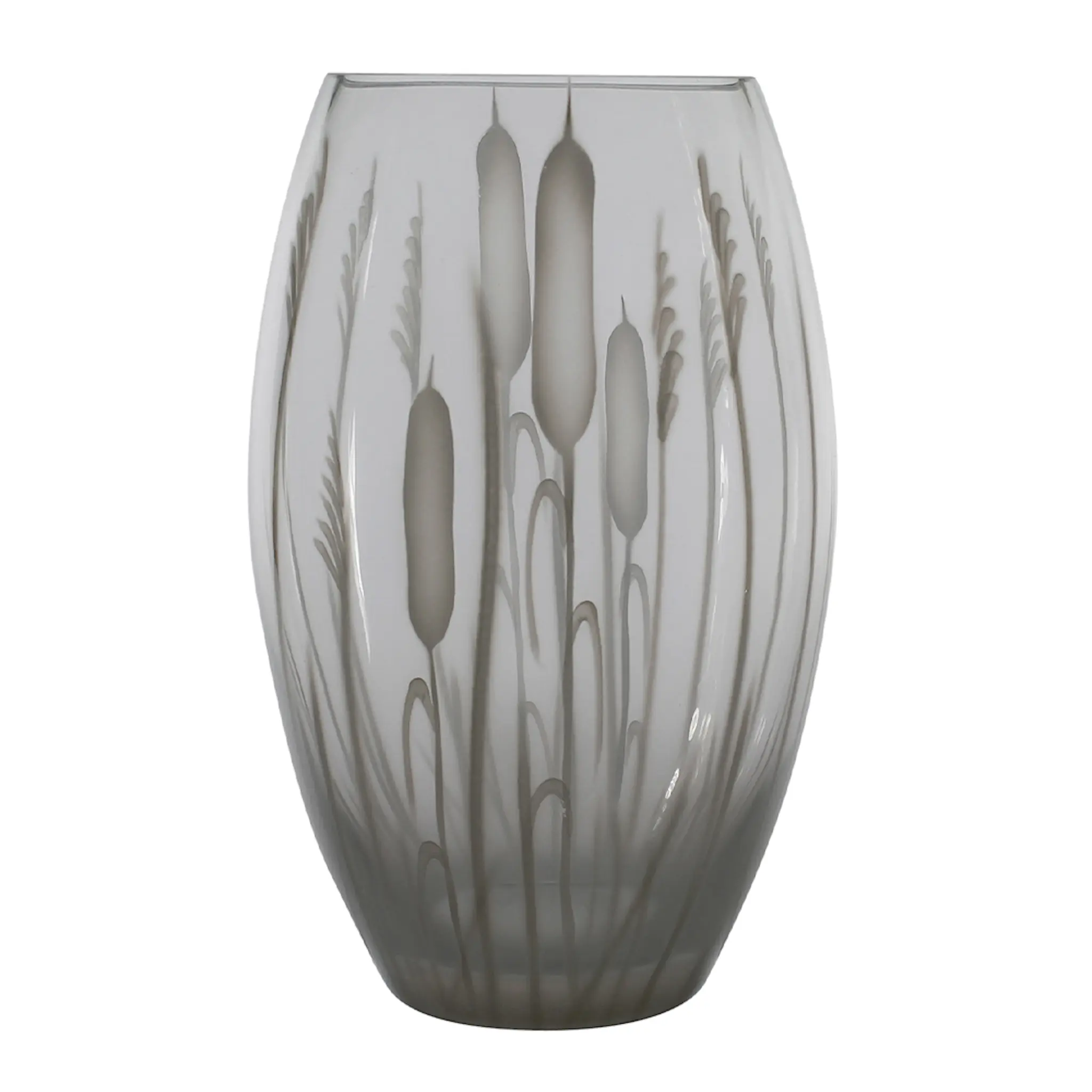 Nybro Crystal Kaveldun Vas 20x16 cm Klar/Vit