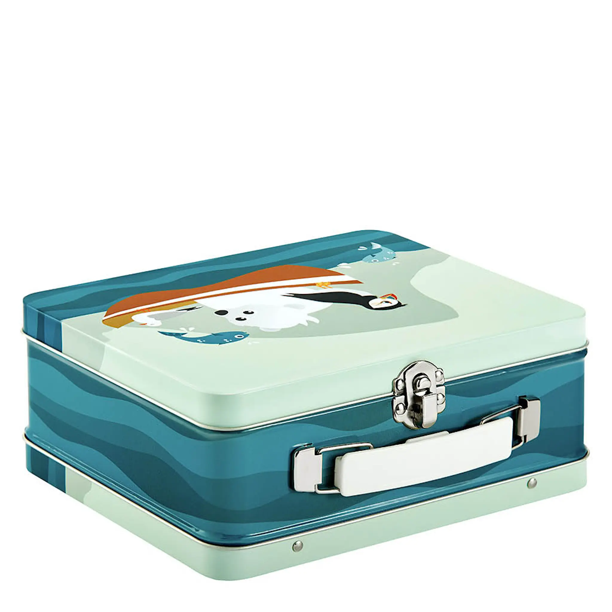 Blafre Lunnefågel plåtväska 16x19 cm blå