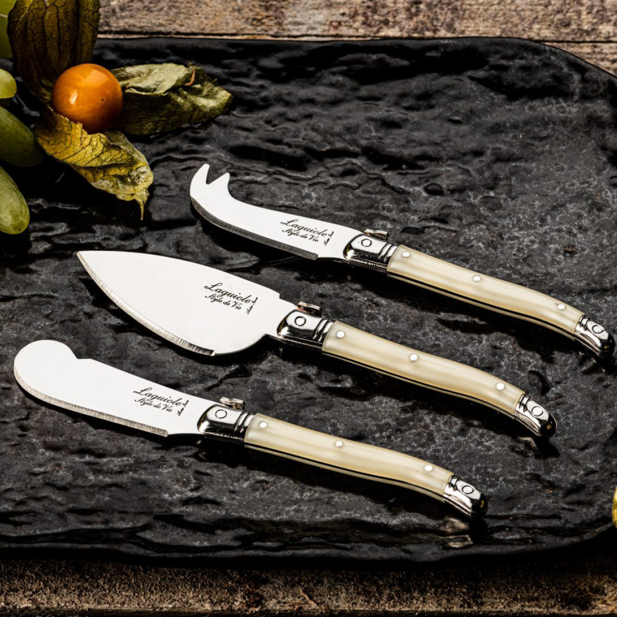 Laguiole Style de Vie Laguiole Juustoveitsi 3 osaa Pearl