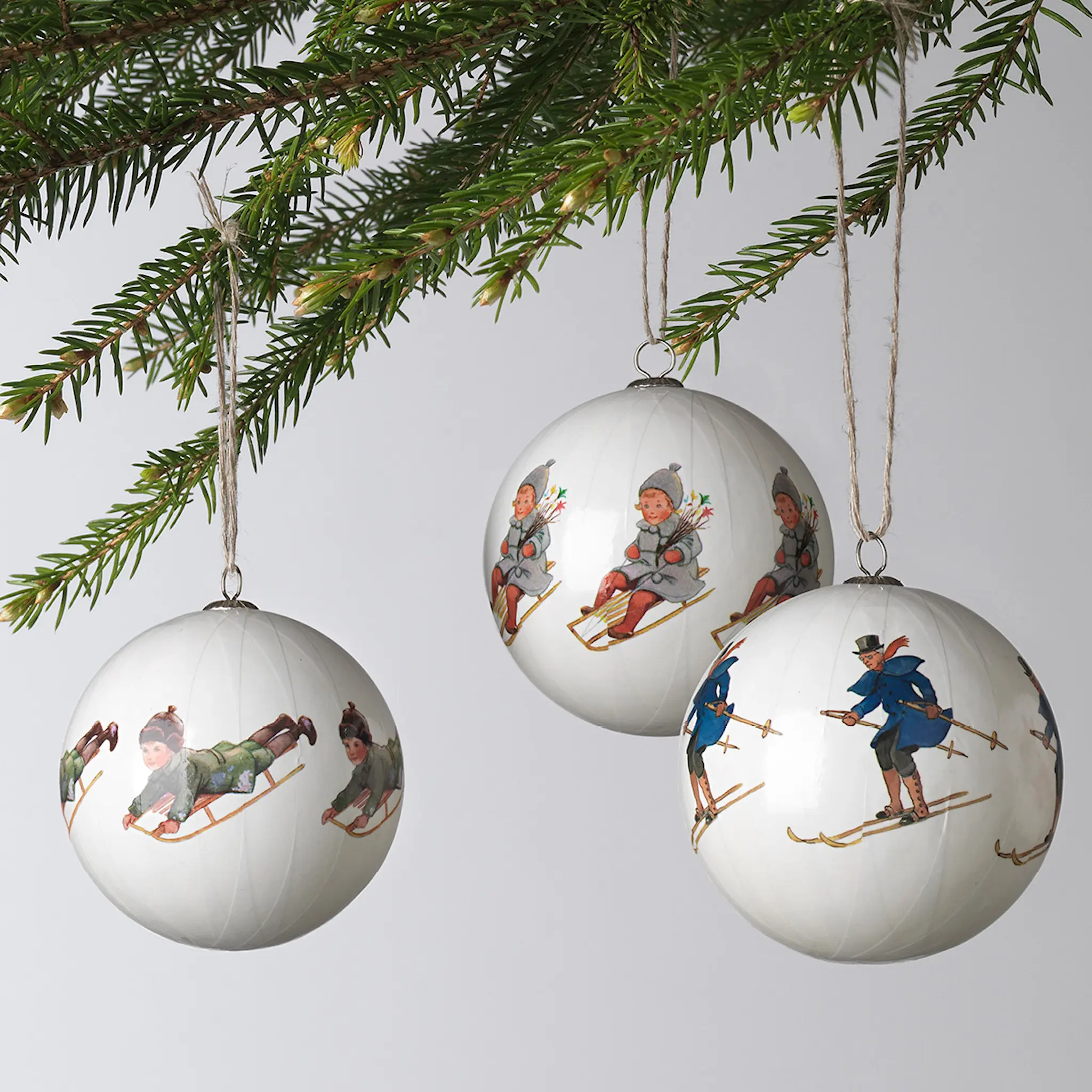 Design House Stockholm Elsa beskow julekuler onkel blå/kjelke 3 stk hover