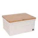 Top Fit stor förvaringskorg med lock 31x23x15 cm champagne