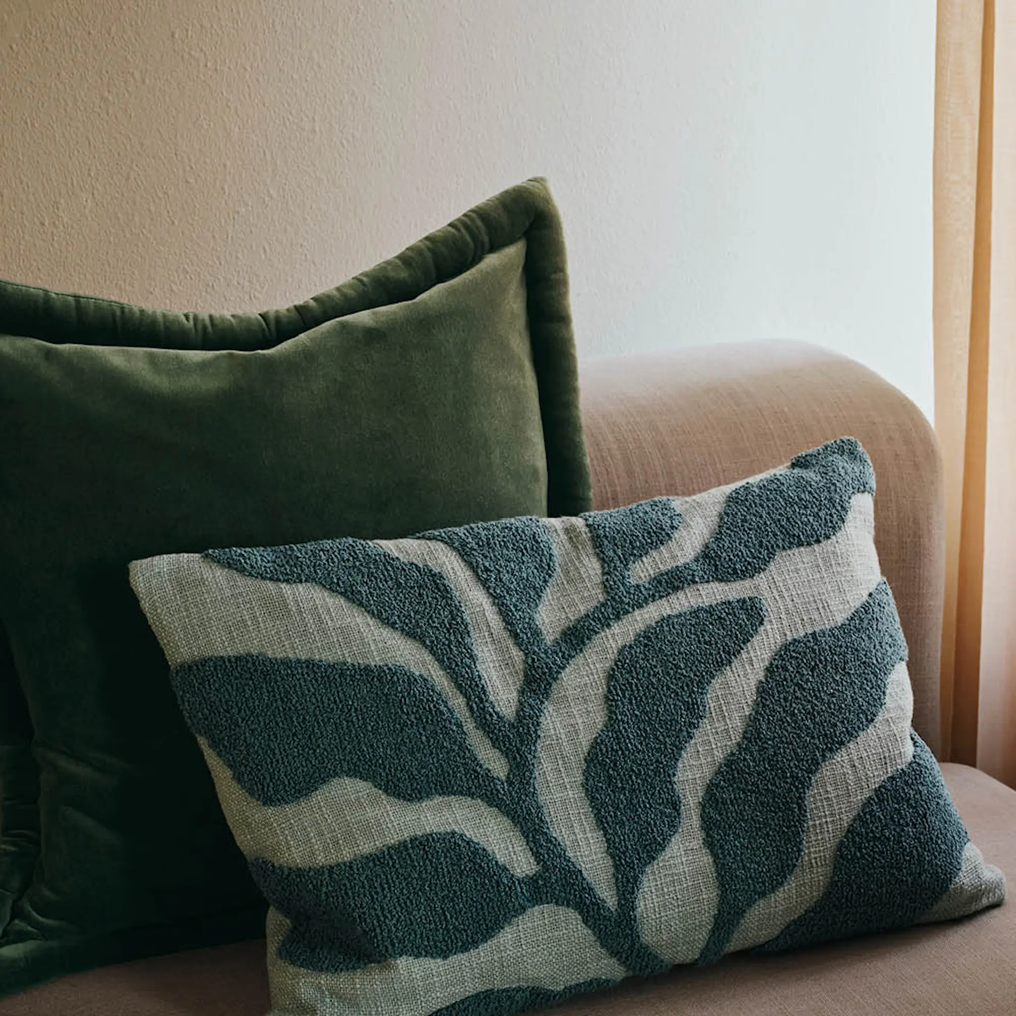 Broste Copenhagen Viola kuddfodral 50x50 cm teal