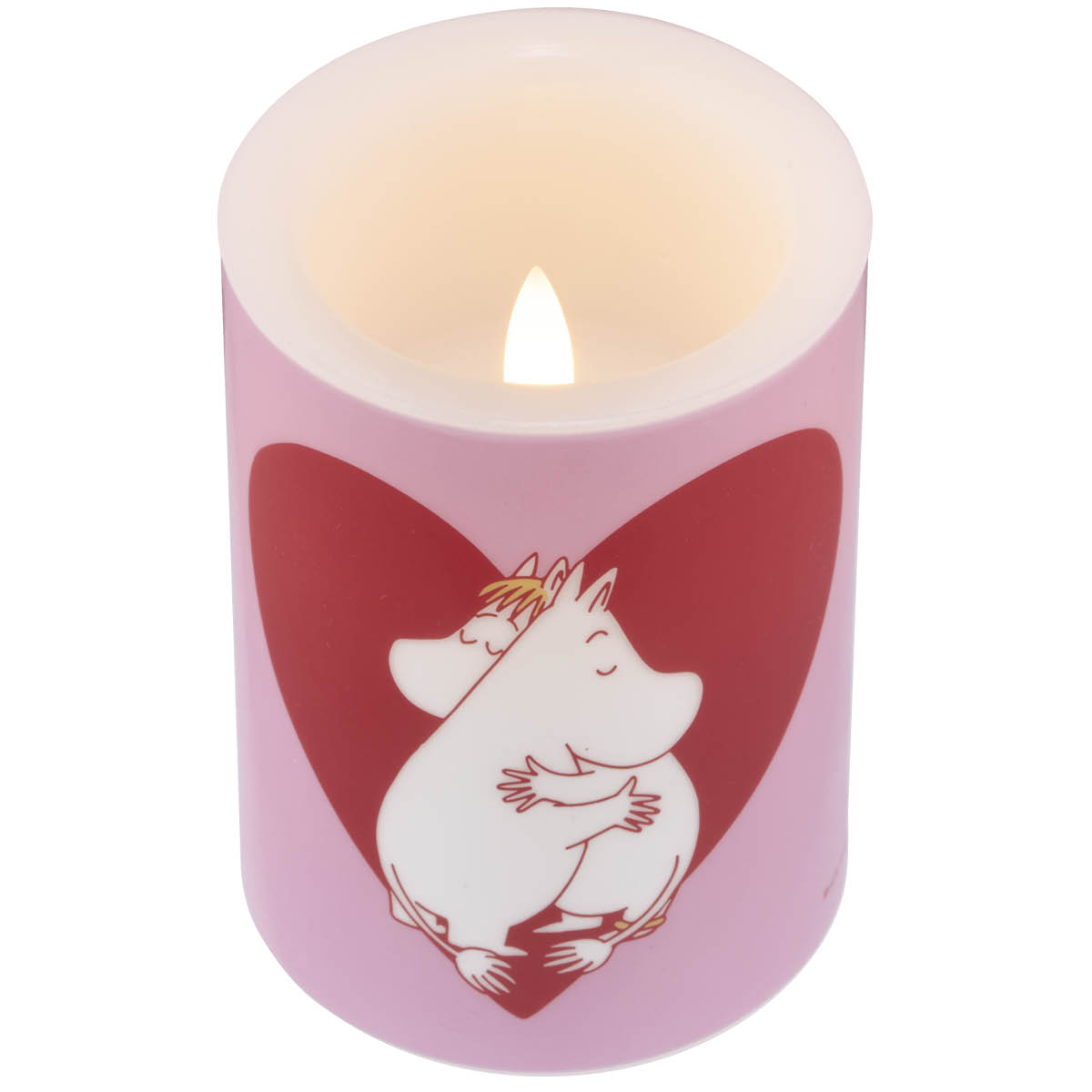 Muurla Mumin LED blockljus 10 cm Hjärta