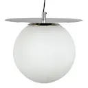 Lush Taklampa klot/skiva 27x22 cm Silver/Vit