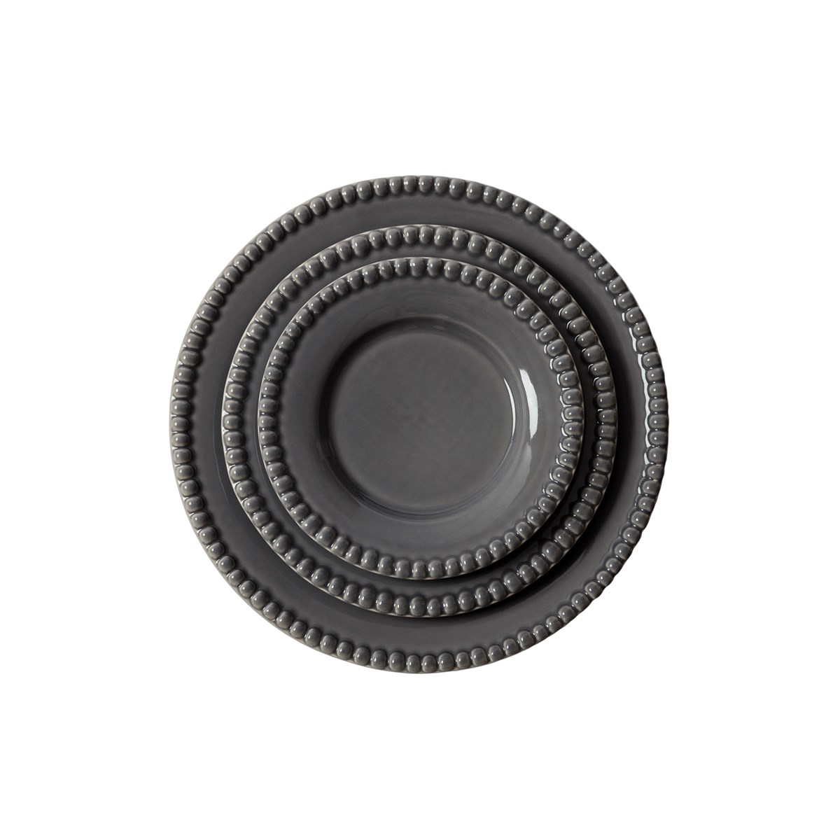 PotteryJo Daria tallerken 28 cm 2 stk clean grey