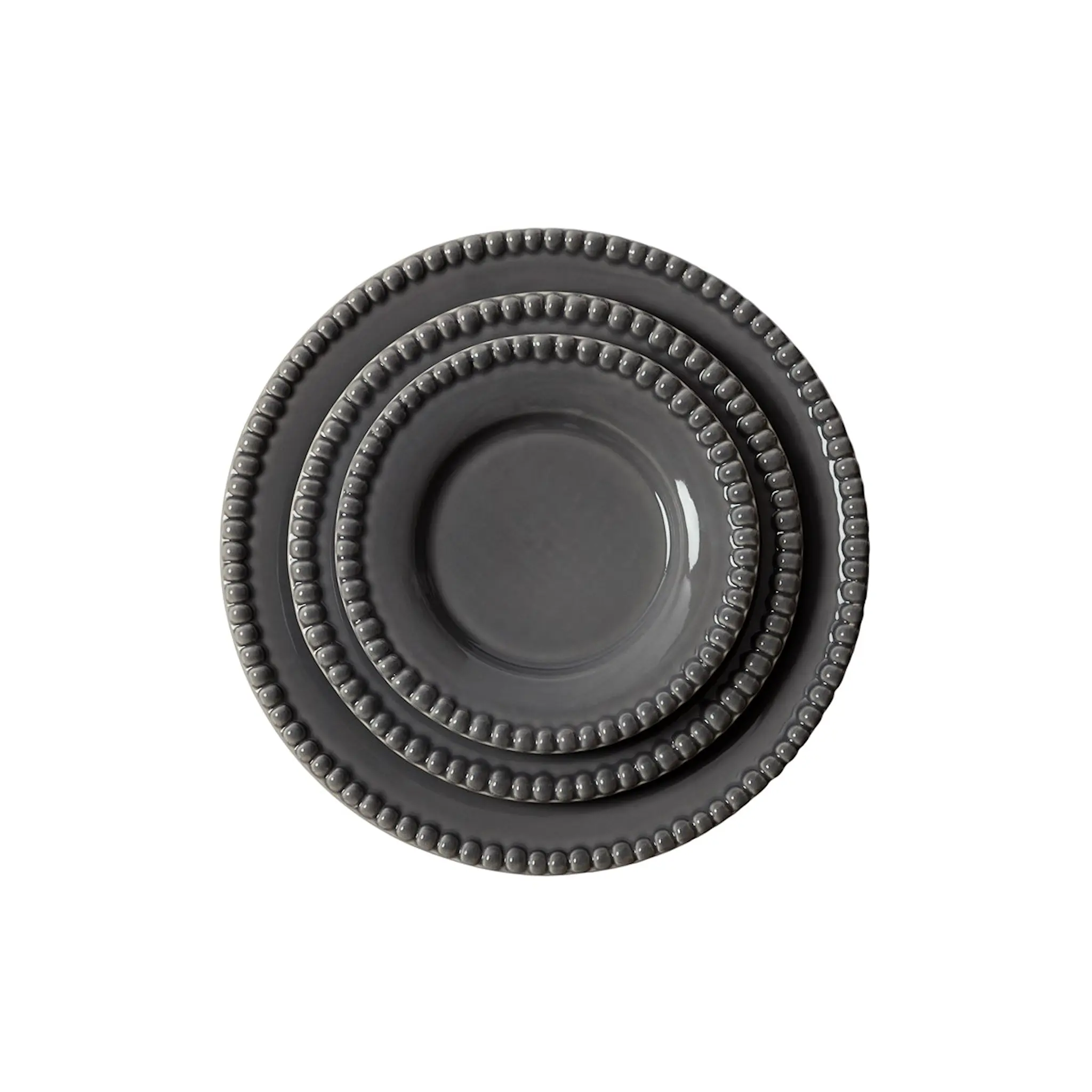 PotteryJo Daria tallrik 28 cm 2-pack clean grey