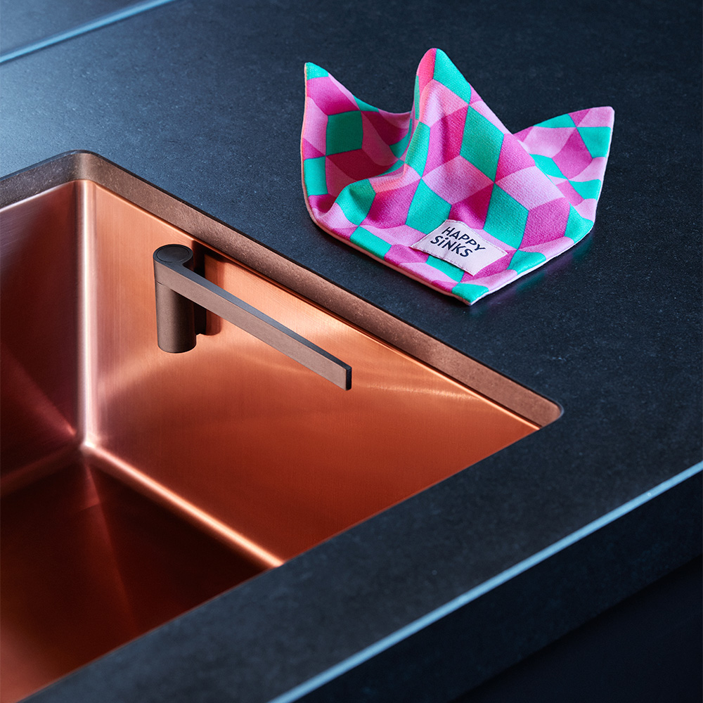 Happy Sinks Happy Magneettinen keittiöliinateline Musta