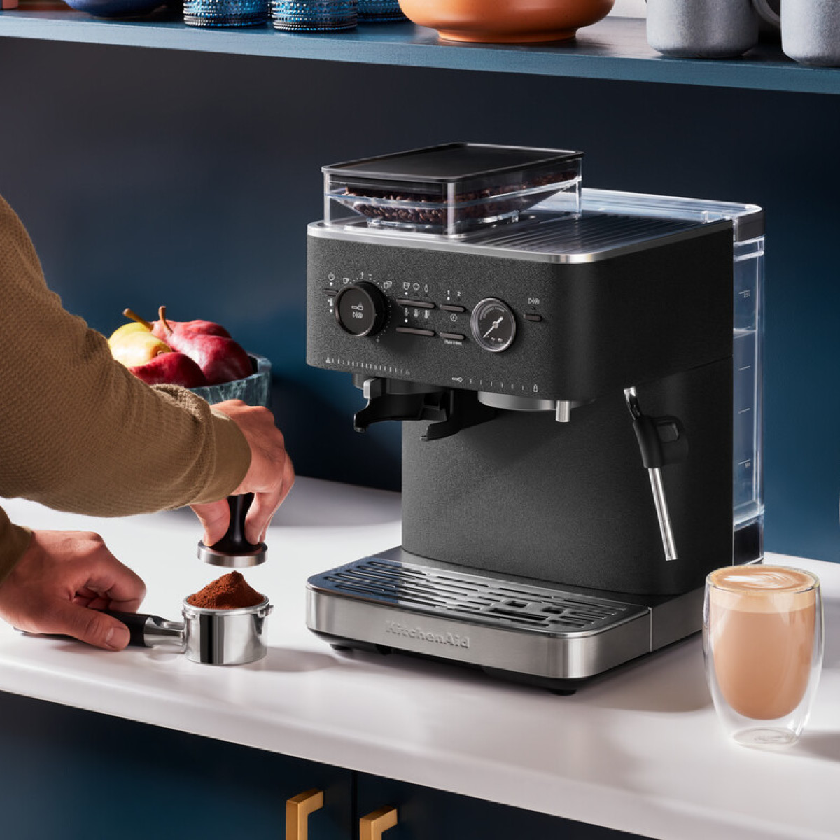 KitchenAid Espressomaskin med kvarn halvautomatisk 5KES6551 cast iron black