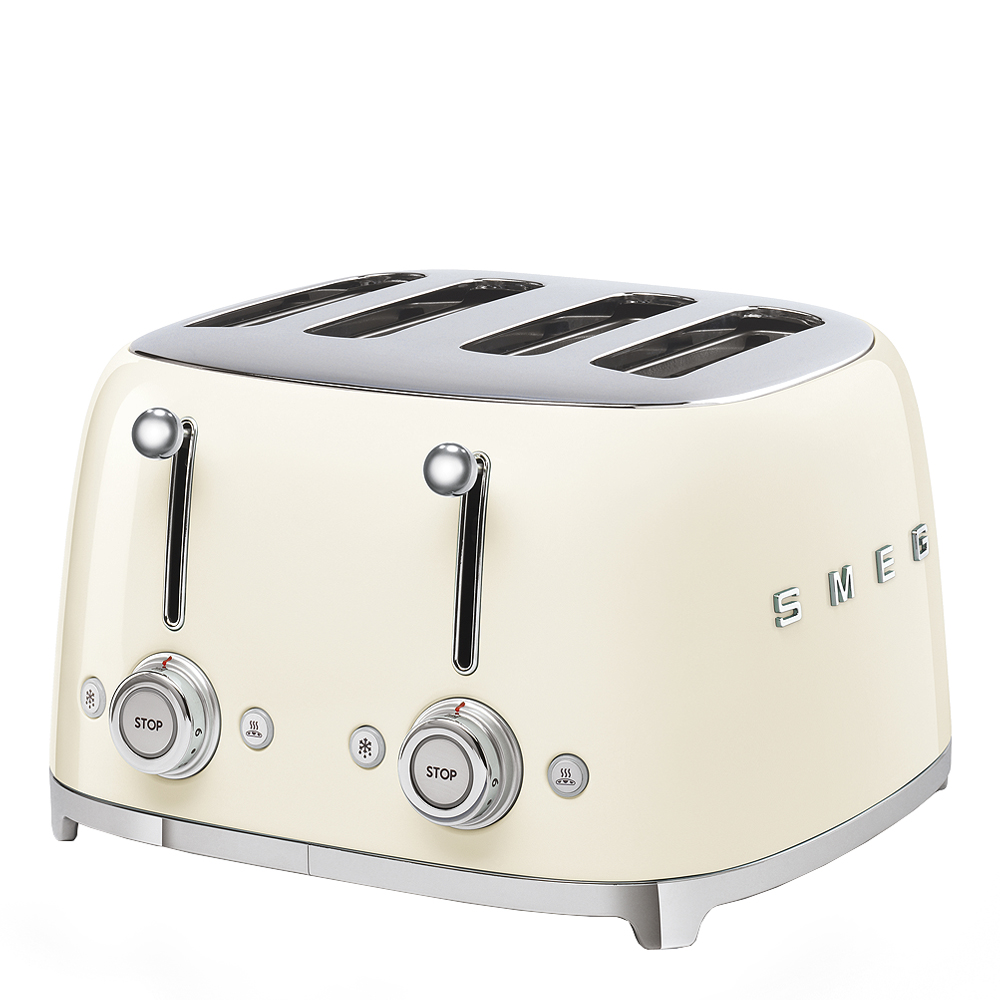 Smeg Brødrister TSF03 4 skiver kvadratisk krem