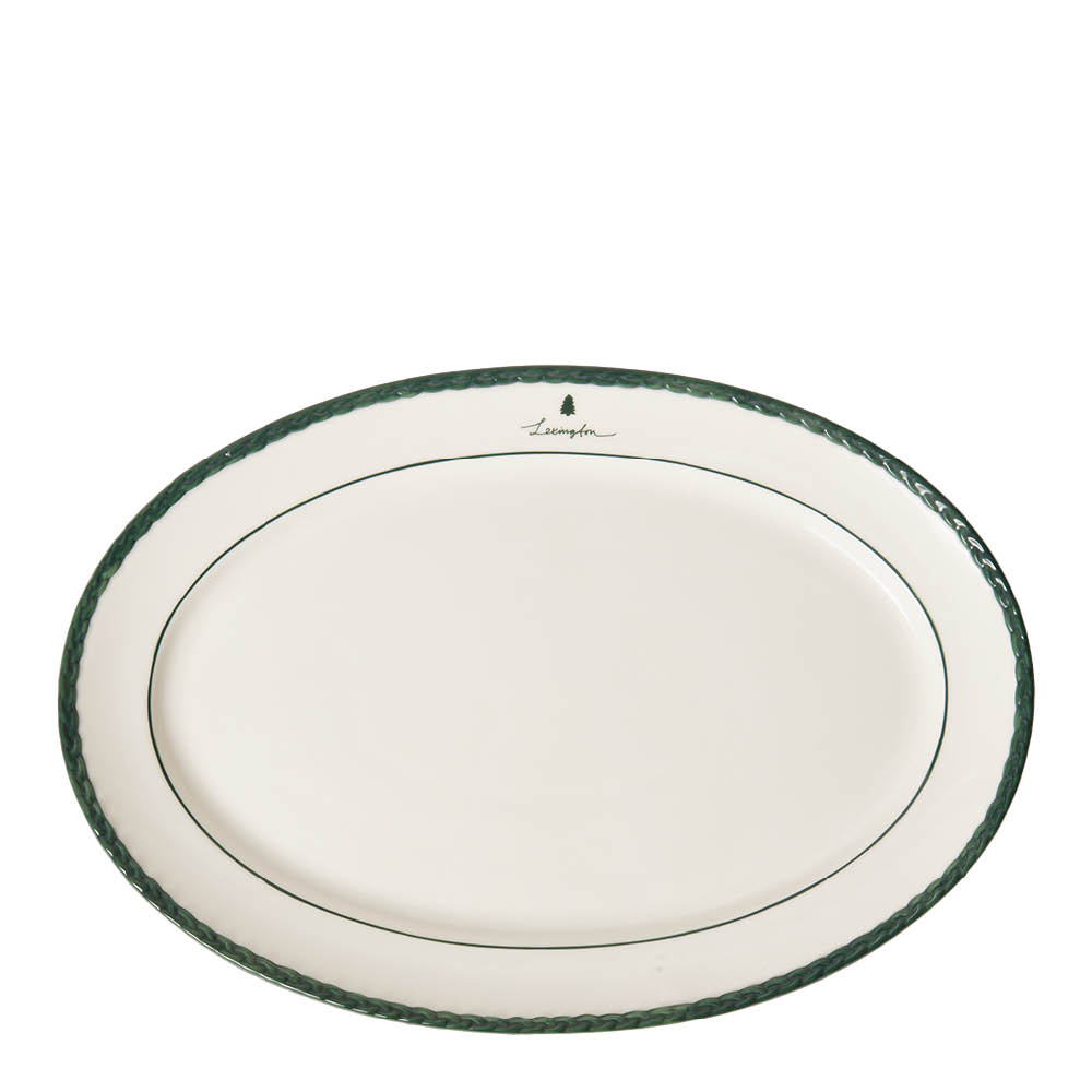 Lexington Serveringsfat 42 cm vit/grön