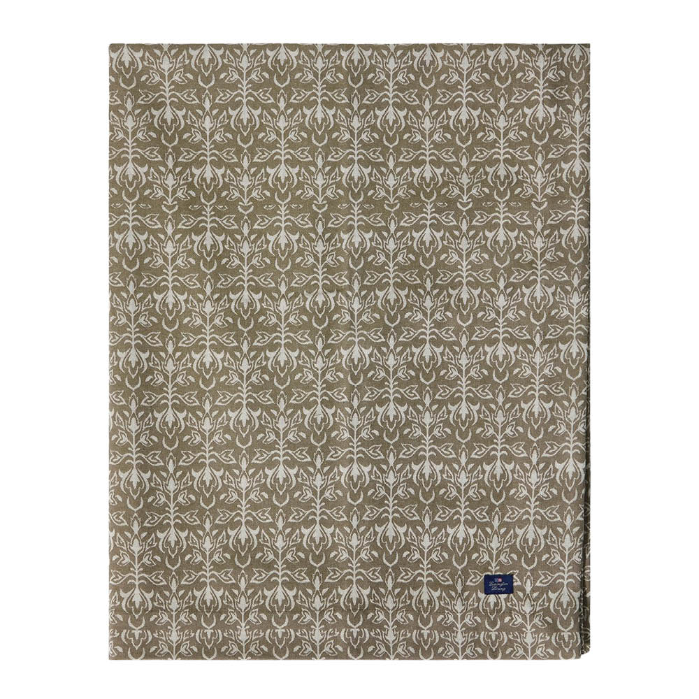 Lexington Jacquard duk 180x180 cm ornament beige/mörk oliv