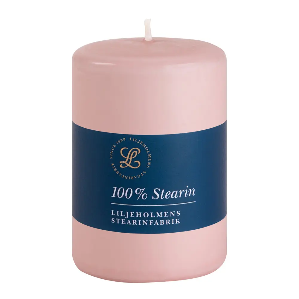 Pöytäkynttilä steariini 6,8x10 cm Vaaleanpunainen