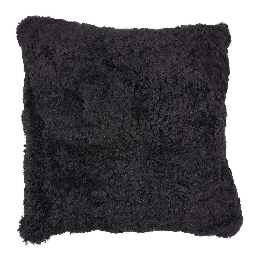 Natures Collection Pute new zealand saueskinn kort ull 40x40 cm svart